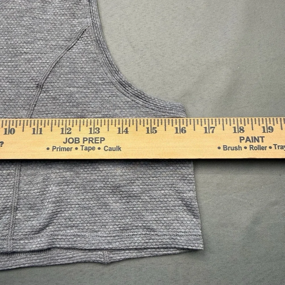 Lululemon Woman's Racerback Swiftly Tech Textures Sports Bra Gray Top Size L